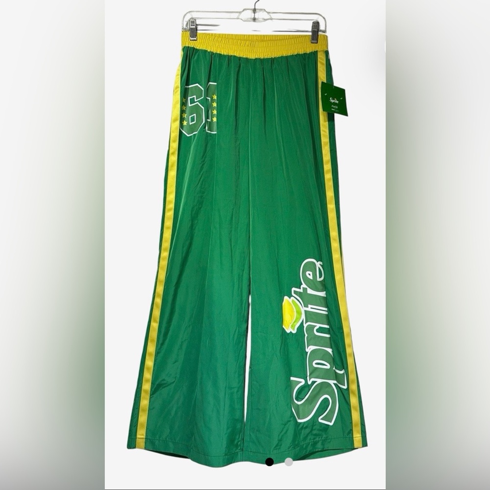 Sprite Logo Track Pants 🍋💚 NWT | Y2K Streetwear Wide Leg